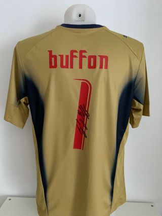 1 Buffon Shirt Signed Autographs Italy World Cup Home Soccer Jersey