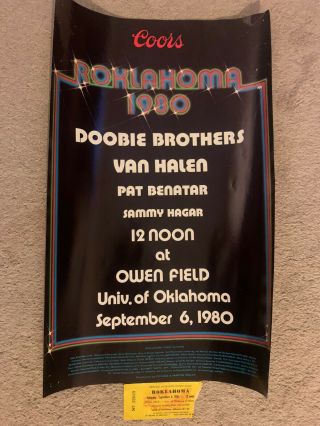 Vintage Roklahoma 1980 Rock Concert Poster Plus Concert Ticket