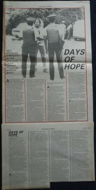 Vintage One Love Peace Concert Review 1978 Bob Marley Peter Tosh