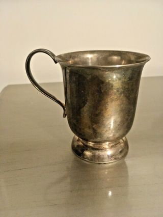 Vintage Silver Plated Copper Small Tankard/goblet Made In England