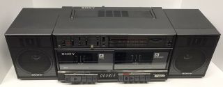 Vintage Sony Cfs - W360 Dual Cassette Am/fm Radio Boom Box Stereo