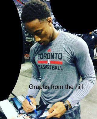 DeMar DeRozan Signed Autograph Toronto Raptors Jersey NBA Drake Proof Spurs 3