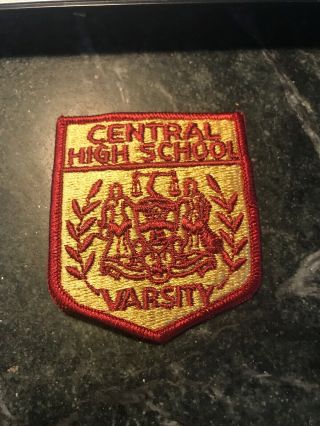 Vtg Central High School Varsity Patch Shield Crest Chs Philadelphia Rare Hat 3”