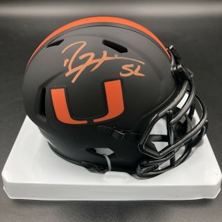 Ray Lewis Signed Autographed The U University Of Miami Eclipse Mini Helmet Ncaa