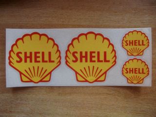 Vintage Classic Style Shell Logo Sticker Kit - Car / Motorcycle Decals