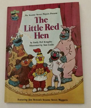 The Sesame Street Players Present The Little Red Hen Vintage 1981 Muppets Book
