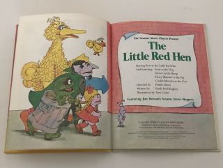 The Sesame Street Players Present the Little Red Hen vintage 1981 Muppets book 3
