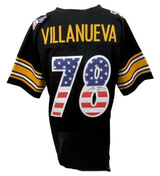 Alejandro Villanueva Signed Steelers Usa Custom Jersey Jsa 147206