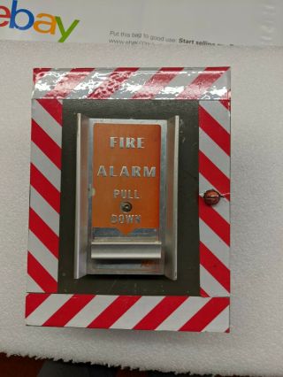 Vintage Adt Fire Alarm Pull Station With Adt Teletherm Labeled Mounting Box