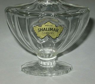 Vintage Guerlain Shalimar Perfume Bottle 1 OZ Open Empty 1980s 4 