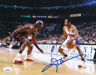 Allen Iverson Philadelphia 76ers Signed/autographed 8x10 Photo Jsa 152801