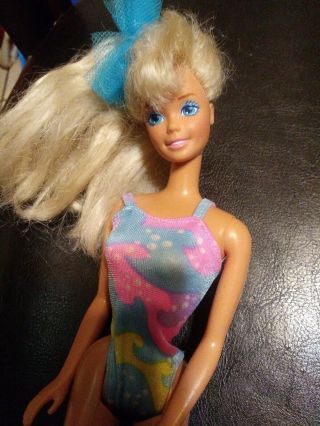Vintage 1976 Superstar Barbie Doll Bathing Suit Twist N Turn Bendable Knees 12