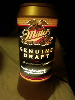 Rare Vintage Miller1994 Mgd Beer Can Motion Lighted Sign $10.  00