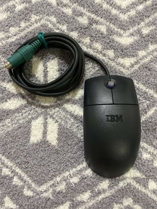 Vintage Ibm 12j4549 Ps/2 Trackball 2 - Button Mouse Black Rare Only 1 On Ebay