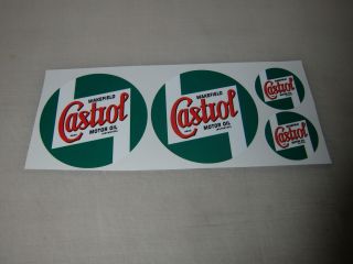 Vintage Classic Style Castrol Logo Sticker Kit - Car / Motorcycle Decals