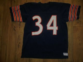 Xl Vintage Chicago Bears 34 (walter Payton) Sand Knit Jersey Macgregor Football