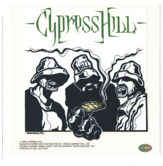 Cypress Hill " Blunt " Static Sticker - Peel & Stick 6 " X 6 " Vintage 1993