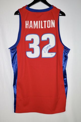 Richard Rip Hamilton Autographed Detroit Pistons Adidas Authentic Jersey Psa