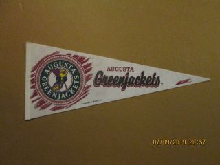 Sal Augusta Greenjackets Vintage Circa 1993 Team Logo Baseball Pennant