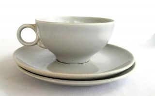 Ballerina Vintage Coffee Cup And Saucer Dove Gray Universal Potteries