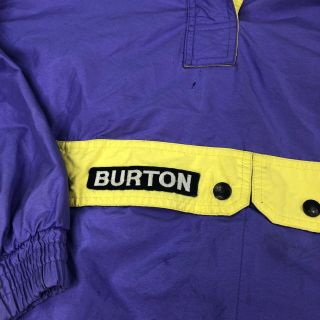 Retro/Vintage 90 ' s Burton Snowboard Pullover Shell Jacket Size Medium 2