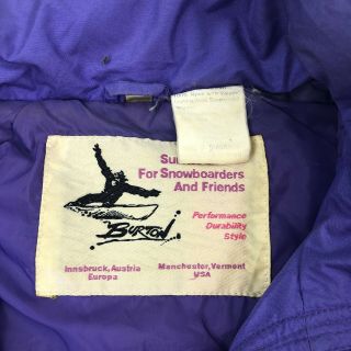 Retro/Vintage 90 ' s Burton Snowboard Pullover Shell Jacket Size Medium 3