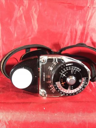 Vintage Sekonic Studio Deluxe Light Meter Model L - 28c High Filter In Case