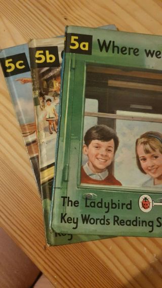 Vintage X3 Ladybird Books The Key Words Ladybird Reading Scheme 5a 5b 5c