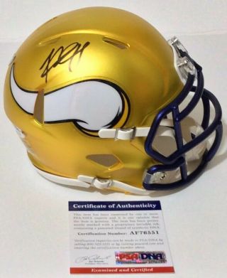 Kirk Cousins Signed Autographed Minnesota Vikings Blaze Mini Helmet Psa/dna