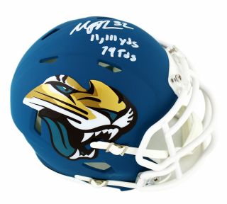 Maurice Jones - Drew Signed Jacksonville Jaguars Speed Amp Mini Helmet - Yds & Tds