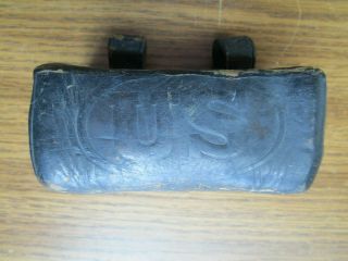 Vintage 1903 U.  S.  Army Leather Cartridge Ammo Case Rock Island Arsenal