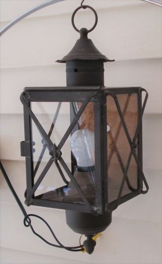 Vintage Underwriters Laboratories Brass Outdoor Wall Light Lantern Coach Lamp
