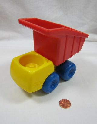 Little Tikes Toddle Tots Vintage Red & Yellow Construction Dump Truck Rare