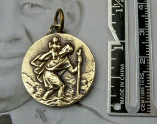 Wwii Chaplains Vintage Catholic St.  Christopher D - Day 1944 Protection Medal