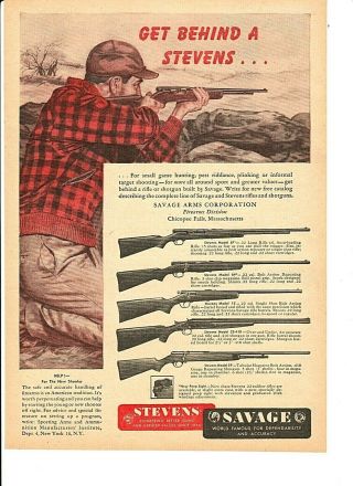 70 Years Ago 1948 Savage Stevens.  22 Rifles And.  410 Shotguns,  Over And Under