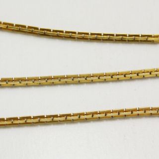 Vintage 12K Gold Filled 13.  5 Inch Long Square Link Pocket Watch Chain 2