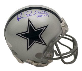 Michael Irvin Autographed/signed Dallas Cowboys Mini Helmet Hof Jsa 21608