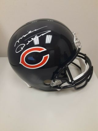 Mike Ditka Autographed Chicago Bears Full - Size Football Helmet - Bas White