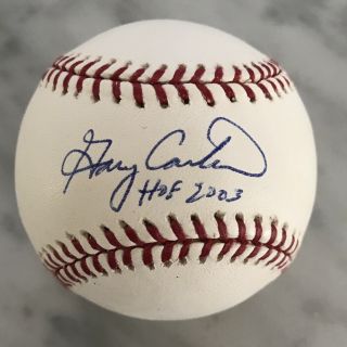 Gary Carter Auto Autograph Signed Rawlings Baseball Hof 2003 Jsa Expos Mets