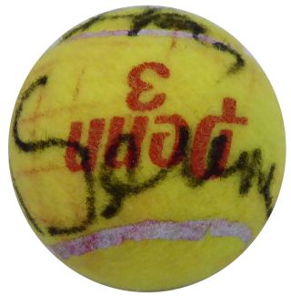 Venus & Serena Williams Autographed Penn Tennis Ball " To Ivan " Beckett A64132