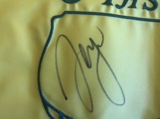 Sergio Garcia Signed 2017 Masters Augusta National Pin Flag Jsa