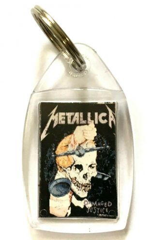 Metallica - Old Og Vtg 1980`s Acrylic Keyring Keychain Justice Chair