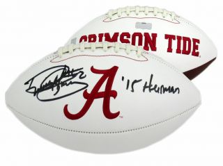 Derrick Henry Autographed/signed Alabama Crimson Tide Logo Football - 15 Heisman