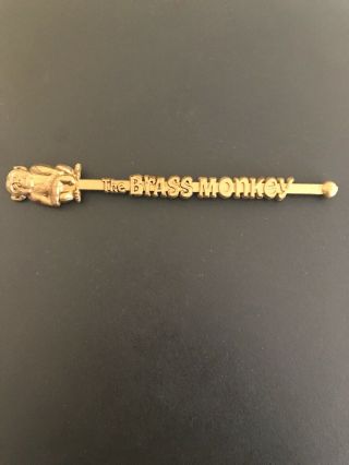 The Brass Monkey,  Heublein Cocktails,  Vintage Swizzle Stick Stirrer