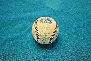 1995 American League All Star team autographed baseball 27 signatures 2