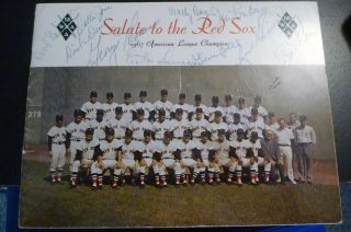 1967 Bbwaa Red Sox Program 14 Autographs Elston Howard Frank Robinson Joe Foy,