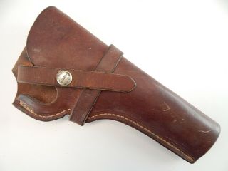 Vintage George Lawrence Gun Holster 1 - C 528 Brown Leather Colt I 6 In.  S&w Kk38