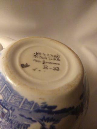 Vintage SHENANGO CHINA Blue Willow Coffee Cup Restaurant Ware R - 33 3