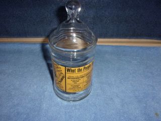 Medicine Jar Vintage Kickapoo Sagwa Cough Cure Rare Glass Medicine Jar W Lid