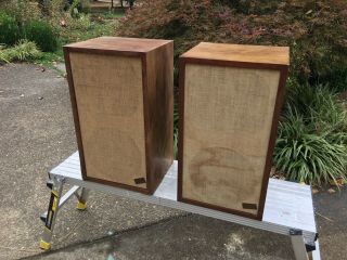 As - Is Vintage Acoustic Research Ar - 2ax Speakers Restore Project Barn Find